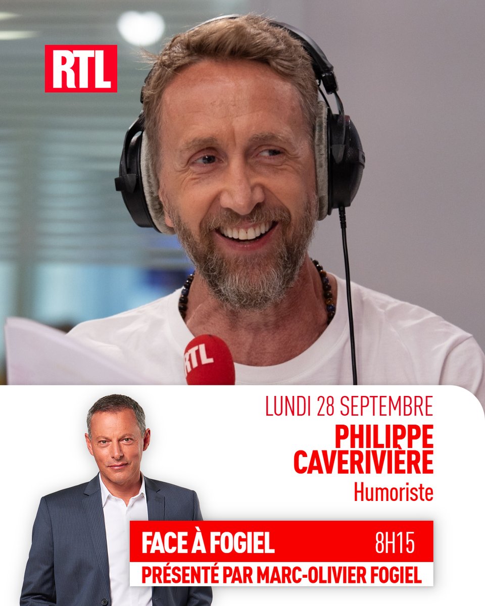 RTLFrance's tweet photo. Philippe Caverivière, l’humoriste qui réveille chaque matin les Français sur RTL et qui sillonne la France avec son spectacle. Mais derrière les blagues et la provocation il y a aussi un homme marqué par les épreuves et profondément engagé. Il sera lundi soir au Casino de Paris avec plusieurs artistes pour une soirée au profit des enfants atteints de cancer. Qui est vraiment Philippe Caverivière ?
Il sera face à @FogielMarcO  ce lundi 28 septembre à 8h15.