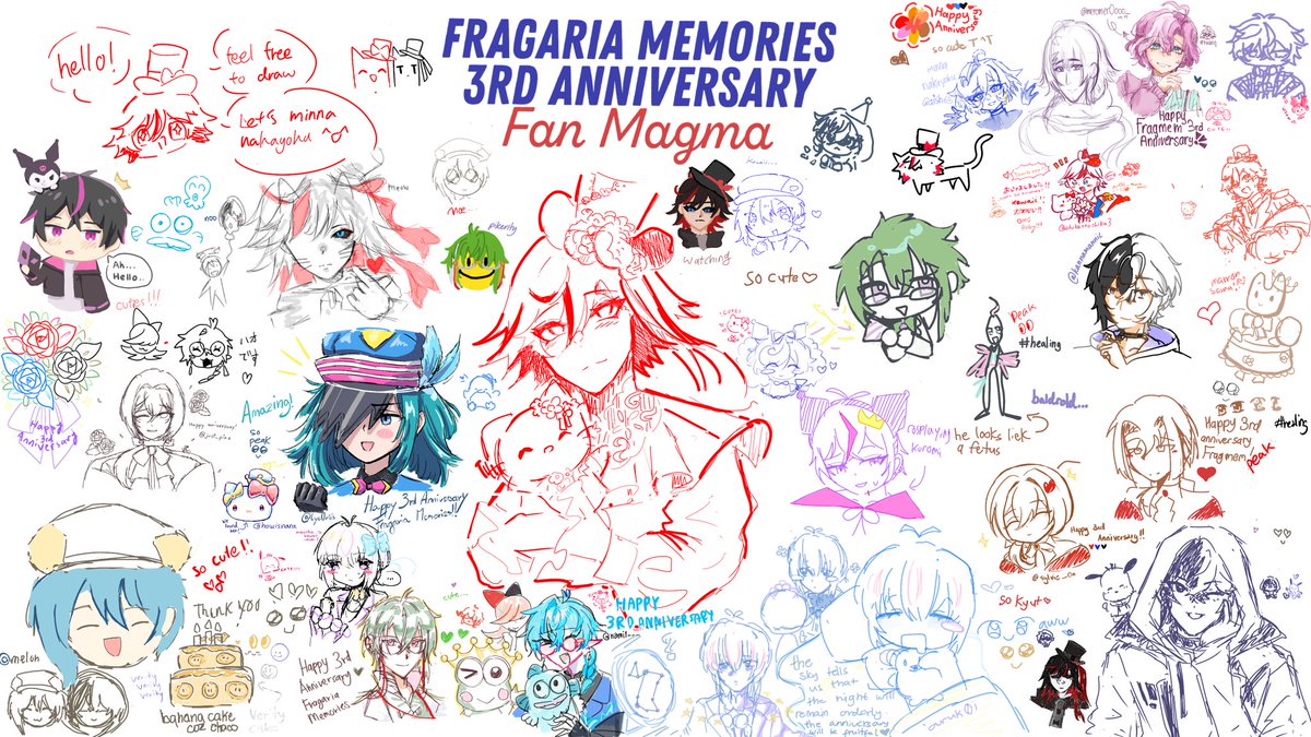maiffie's tweet photo. hello everyone!! 

I would like to say thank you for your participation towards this Magma collaboration!! It has been extremely fun seeing each other draw together and have fun!! here are the drawings that we did together (you can post your drawings here as well!!) ❤️💙🖤💐✨️ https://t.co/TDRRQxGO1t