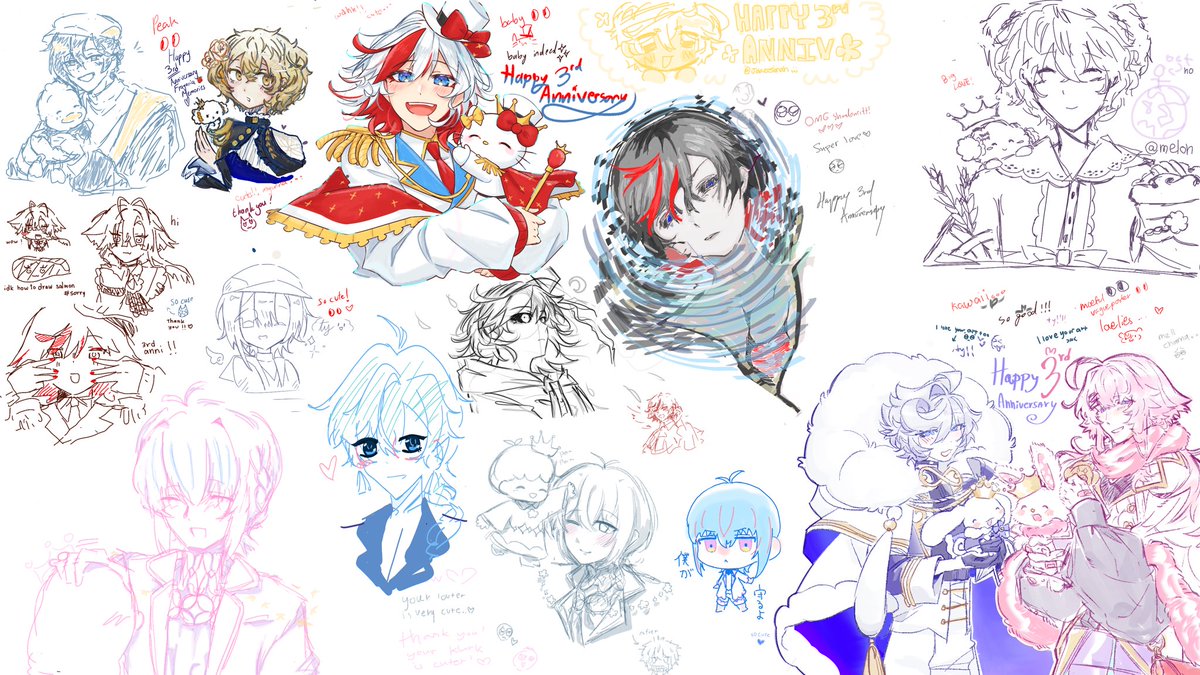 maiffie's tweet photo. hello everyone!! 

I would like to say thank you for your participation towards this Magma collaboration!! It has been extremely fun seeing each other draw together and have fun!! here are the drawings that we did together (you can post your drawings here as well!!) ❤️💙🖤💐✨️ https://t.co/TDRRQxGO1t