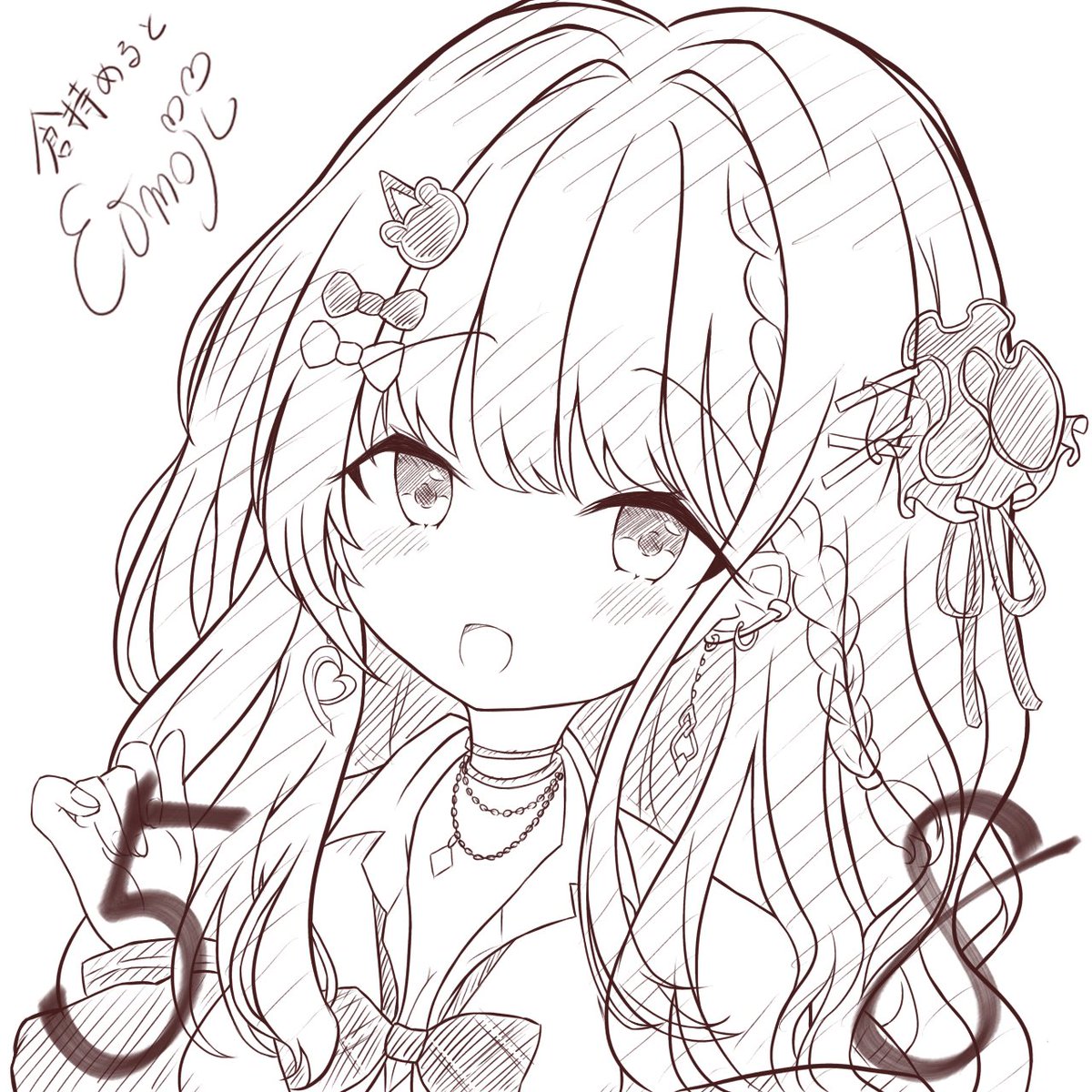 ei_illust0202's tweet photo. DAY58: 倉持めると(にじさんじ)
あしたいろぬりします…！！🧸🌙
#イラスト #もちめるあーと https://t.co/nXJIbiFSul