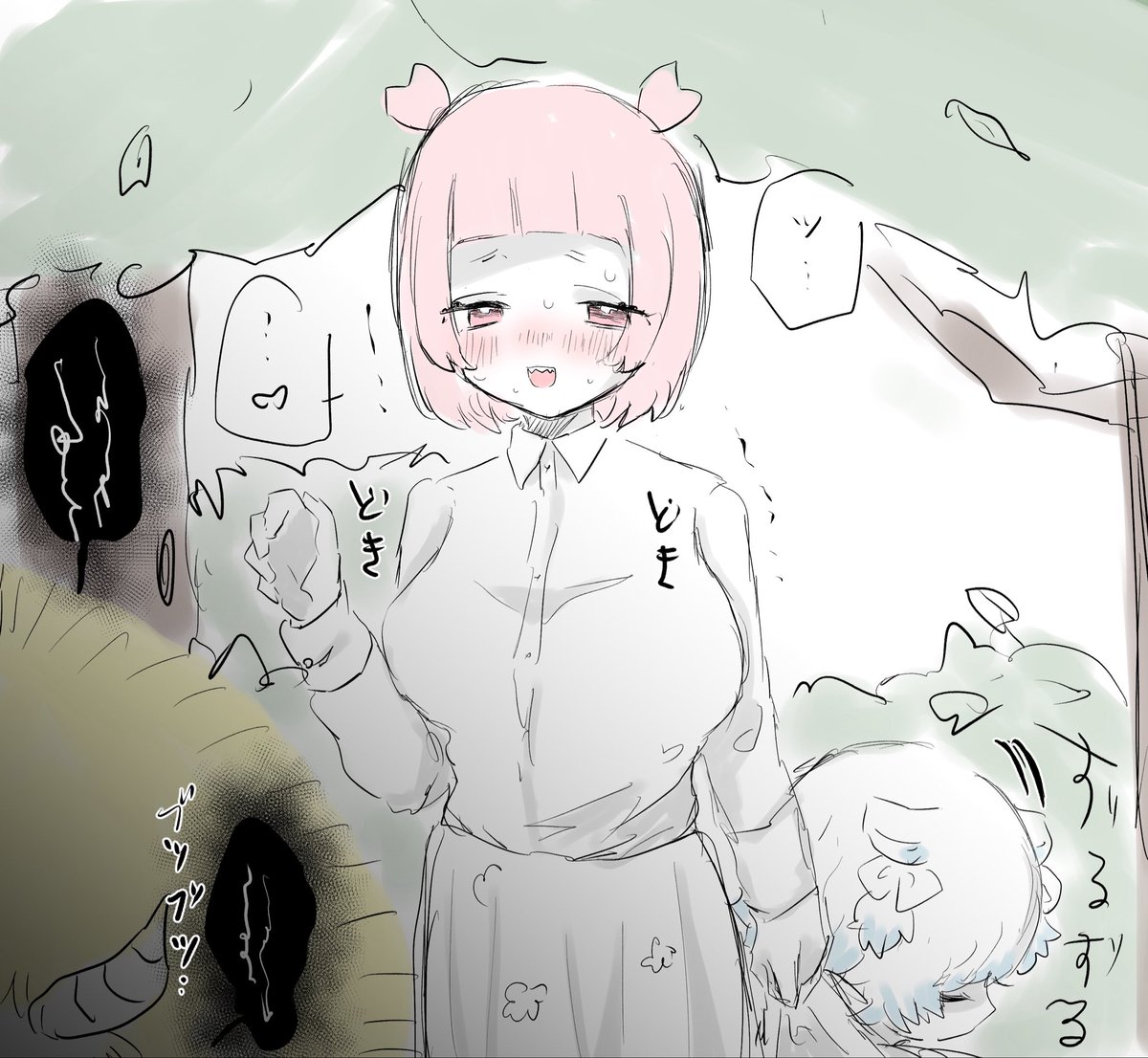 yuyuyu1225's tweet photo. カニモモ➕真モモ　擬人化　百合
🦀にとって真モモのが偽物。仲良くなったふりをして経緯と、でかつよ(モモ)の場所とか特徴聞き出して不意をついて意識奪って(殴ったり？💊もったり？)無理やり体の入れ替えさせそう(私の歪んだ趣味) https://t.co/auhs3qaAyX