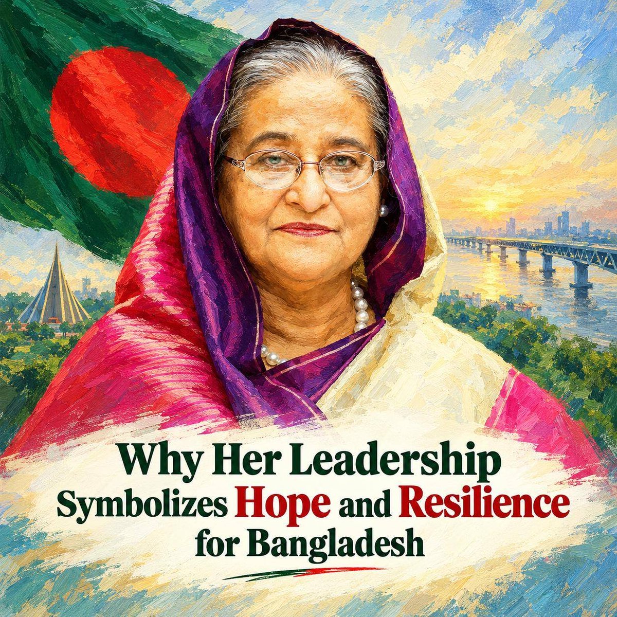 albd1971's tweet photo. Why Her Leadership Symbolizes Hope and Resilience for Bangladesh 🇧🇩

September 28th marks more than just a calendar date—it is an occasion to celebrate the enduring spirit, vision, and determination of Her Excellency Sheikh Hasina.

On this day we not only celebrate a leader, but also recognize a vision that once transformed the everyday lives of millions. We remember the roads that connected distant villages to opportunity, the electricity that lit up homes after dark, the schools that opened doors for girls, and the quiet confidence that women could walk safely in their own streets. We remember a time when the country moved steadily forward, when extremism was confronted with resolve, and when justice was not just a word but a living promise.

#SheikhHasina #BirthdayTribute #BangladeshRising #HopeAndProgress #LeadershipInAction