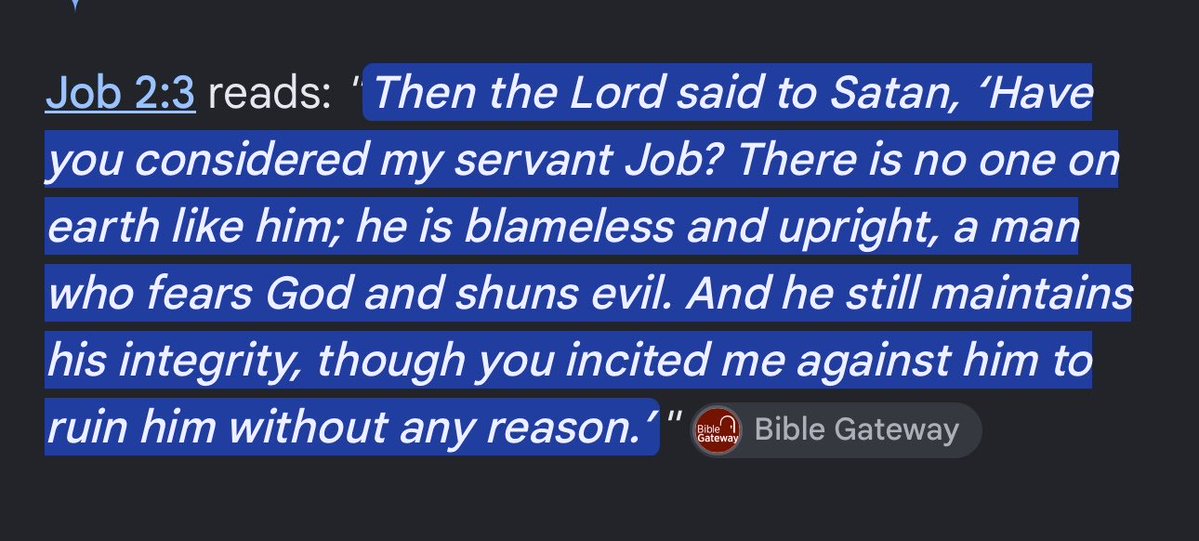Forbes007's tweet photo. @Ozedikus The bible verse btw...so god admitted satan has power over him, god can be used by satan but una dey go church every day to kill same satan😹😹😹😹 because what do you mean satan incited you https://t.co/sFjqpdk4hy