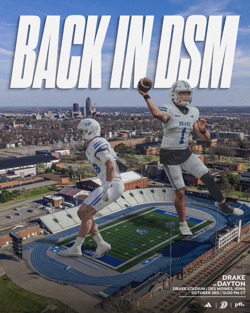 DrakeBulldogsFB's tweet photo. Bulldogs, We're HOME!!! 🏡 https://t.co/rOZfE68rLo