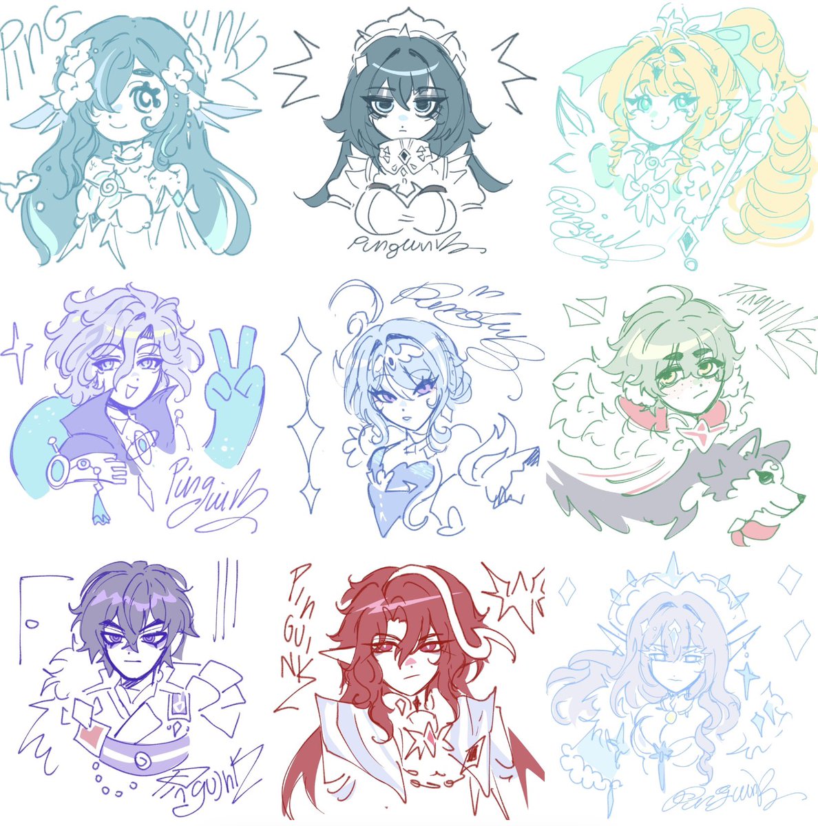 pinguinkz's tweet photo. CHOOSE YOUR FIGHTER👺
#snezhnaya #doodles #genshin https://t.co/IuyPgOmQNu
