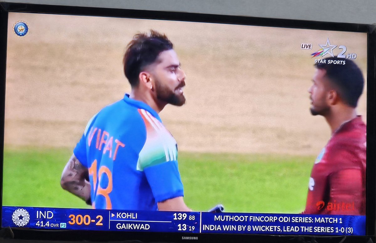 RSisGOAT's tweet photo. Kohli scored 139*(88) with 9 sixes today ! Never seen him playing so aggresively ! I am sure he has different plans for WC27. He has achieved everything in his career, why not play fearless cricket in his last WC?.
#Kohli #IndvsWI https://t.co/BvDcwIiobS
