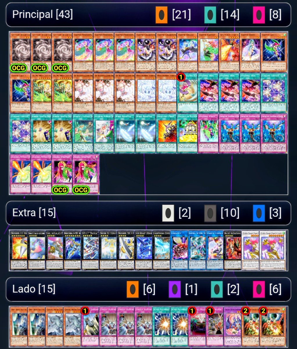 MarvinOlvera's tweet photo. ใใผใใฃใปใฌใใฃ #HarpieLady DECK 2026
#MaiValentine Kujaku Mai TCG
***Las 3 primeras cartas son Harpie Lady Elegant Egotist
(Alguna opiniรณn?) ๐๐ https://t.co/VT2M8ycvD2