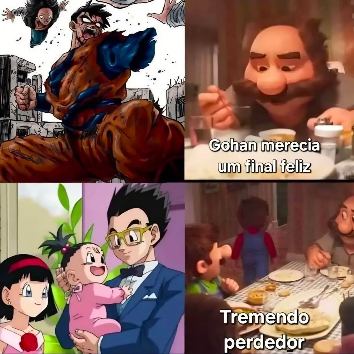 ball_limit's tweet photo. Gohan ser feliz é crime segundo a visão dos fãs de Dragon Ball. https://t.co/SAORYGzQA1