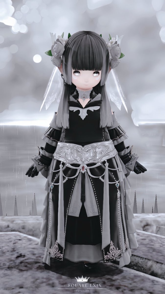 kaiju_pon's tweet photo. 全身ちゃん🖤🤍ガチモノトーン久しぶりに作ったかも？？
#ララフェル #_nyve https://t.co/Ra5EeiECal
