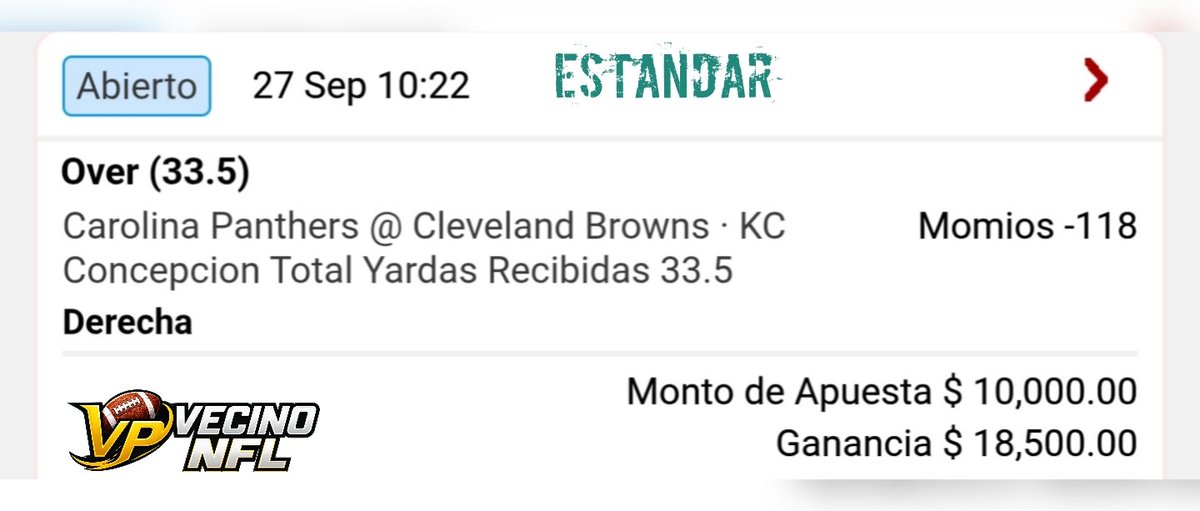 ElVecinoPicks's tweet photo. 🚨 ¿33.5 YARDAS? ¿EN SERIO? 😭

KC Concepcion necesita apenas 34 yardas para cobrarnos.

No necesitamos un partidazo.
No necesitamos 100 yardas.
Necesitamos que haga SU TRABAJO. 🎯

🎟️ KC CONCEPCION OVER 33.5 REC YDS
💰 -118

Guarden este tweet. 👀
#NFL https://t.co/bTziZsAKum