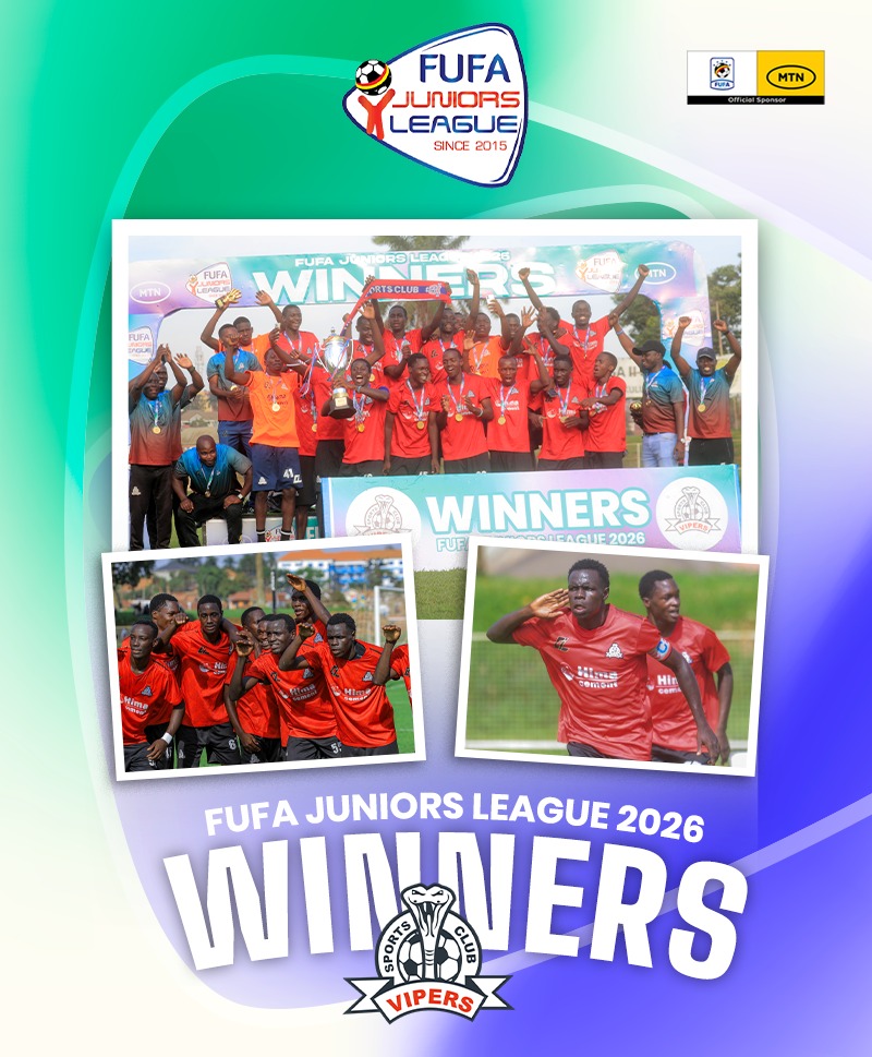 OfficialFUFA's tweet photo. FUFA Juniors League 2026 Winners

🏆 Vipers SC JT

#FJL2026 | @FUFAYouthComp https://t.co/wQDdb0oX9G