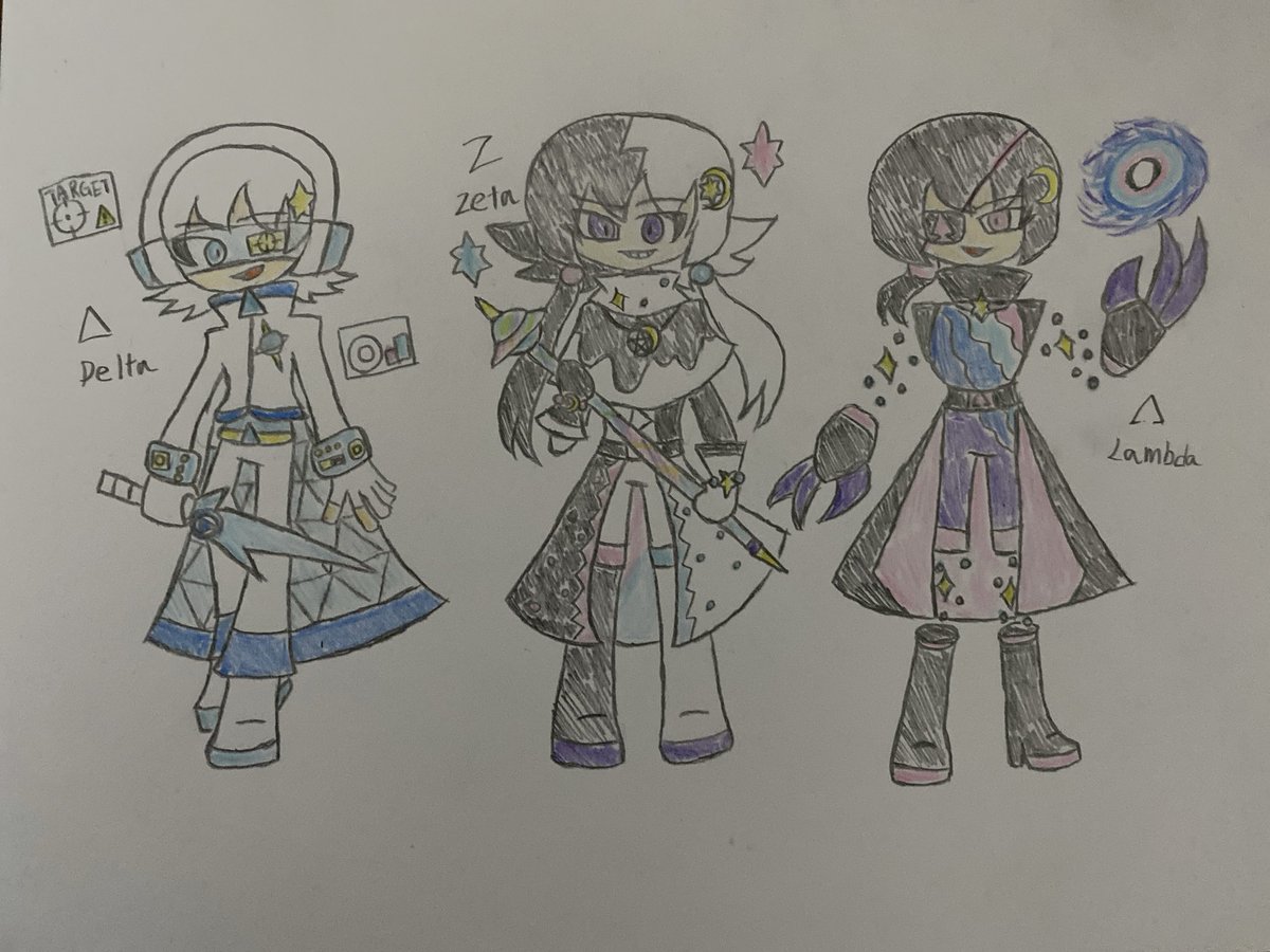delta_ster's tweet photo. ギリシャ文字モチーフの戦士達⭐️🪐🌙 https://t.co/dD9se5i0qO