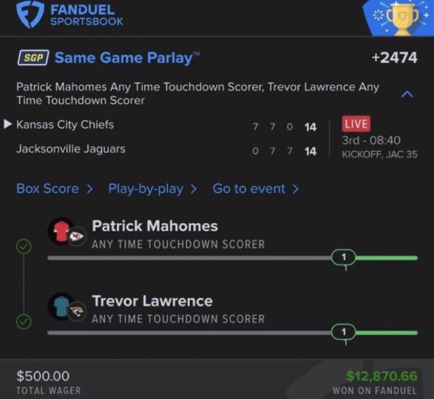 Confidencebkv5's tweet photo. $50,000 from ONLY 4 Touchdowns! 🚀

Join: https://t.co/AAgOM74rQA

✅ $200 ➝ $18,000.00
✅ $100 ➝ $10,400.00
✅ $500 ➝ $13,843.52
✅ $500 ➝ $12,870.66

@Confidencebkv5 absolutely love today’s NFL TD matchups and you need to join now! https://t.co/RNOolNFhFV