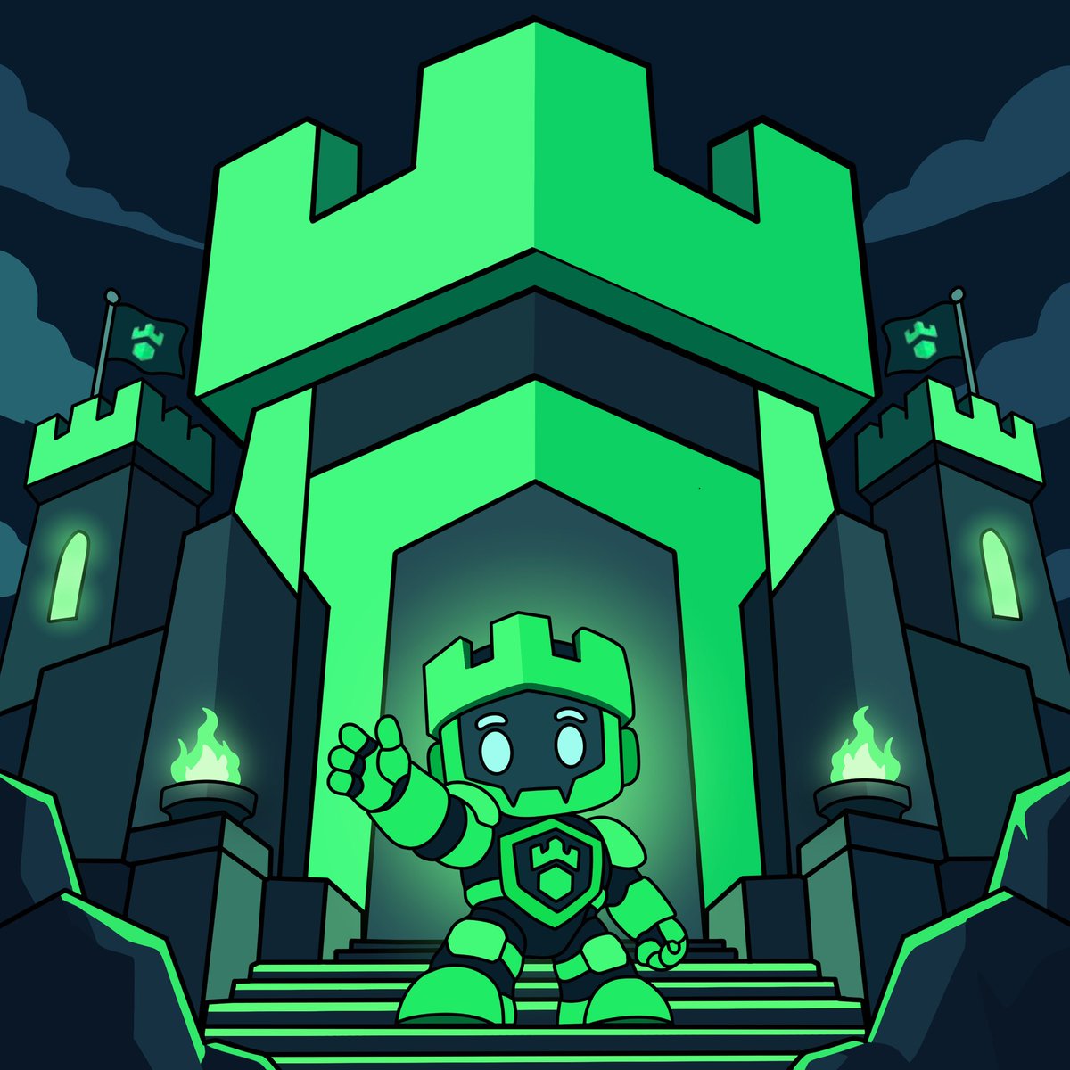 SylentHash's tweet photo. My 2nd artwork for @SirGamby 

This art says a lot without needing too many words🟢🏰

@Gamdom is built as a fortress, strong, bold, and impossible to miss

With SirGamby standing at the entrance like the guardian of Gamdom 

It’s more than an art piece, it’s a visual for identity, presence, and brand power

#Gamdom to No.1 🔥🔥🔥
@stevewilldoit 

My Gamdom 🆔 SylentHash
