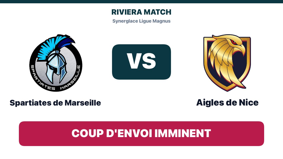 rivieramatch's tweet photo. 🏒 Avant-match

Spartiates de Marseille 🆚 Aigles de Nice
Synerglace Ligue Magnus

Suivez le direct sur Riviera Match :
https://t.co/YjS2YEQTvK https://t.co/O1pl3L6uPQ