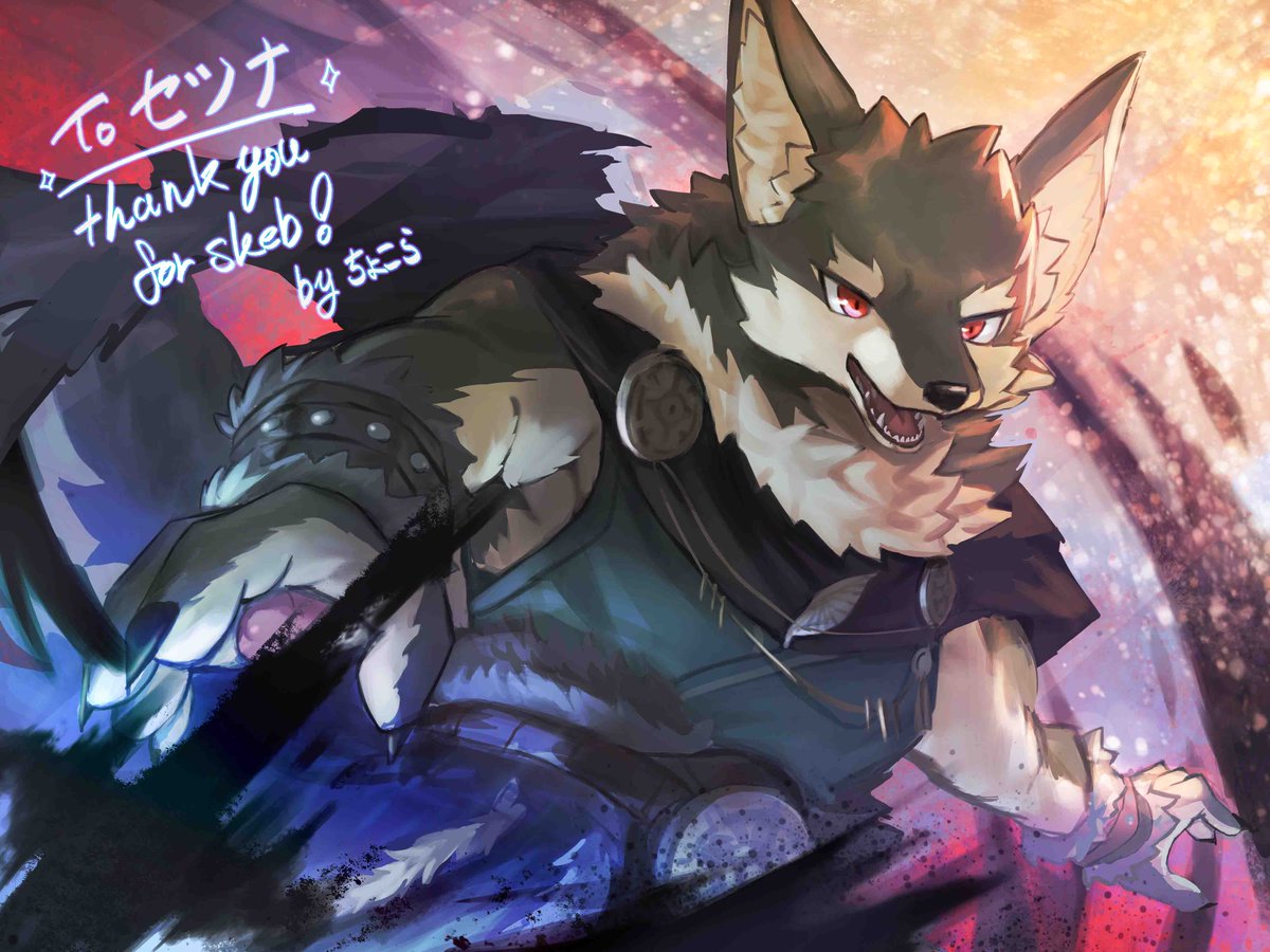 Tyokora0820's tweet photo. skebの依頼ありがとうございます！ セツナさん(@setsuna031)の新しくできた仔を描かせていただきました！！！  影から武器を出すロマン・・・��� https://t.co/vJNPesYc9i