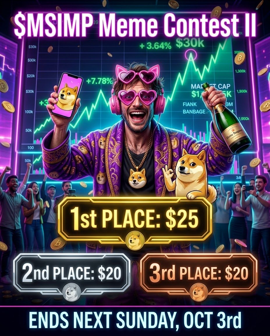 Msimptoken's tweet photo. $MSIMP MEME CONTEST II💎💎💎💎💎💎💎💎💎💎💎
Get your submissions in!
TG: https://t.co/aXtiATmBBo
Web: https://t.co/ISPLLiFeuC
-JOIN THE TG
-SUBMIT your Art and Tag @Msimptoken 🏆🏆🏆🏆 https://t.co/eRGmNPlkL8