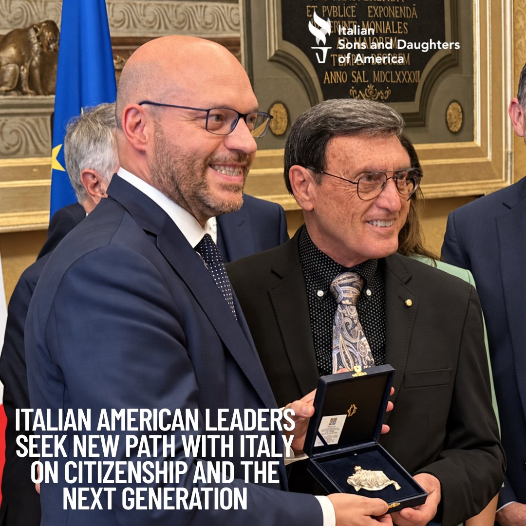 OrderISDA's tweet photo. Easing dual citizenship restrictions, engaging the next generation of Italian leaders and addressing Italy's declining population were on the agenda when ISDA President Basil Russo led an Italian American delegation to Rome this month: https://t.co/6A2IRzRSdT https://t.co/djewUqrtWR
