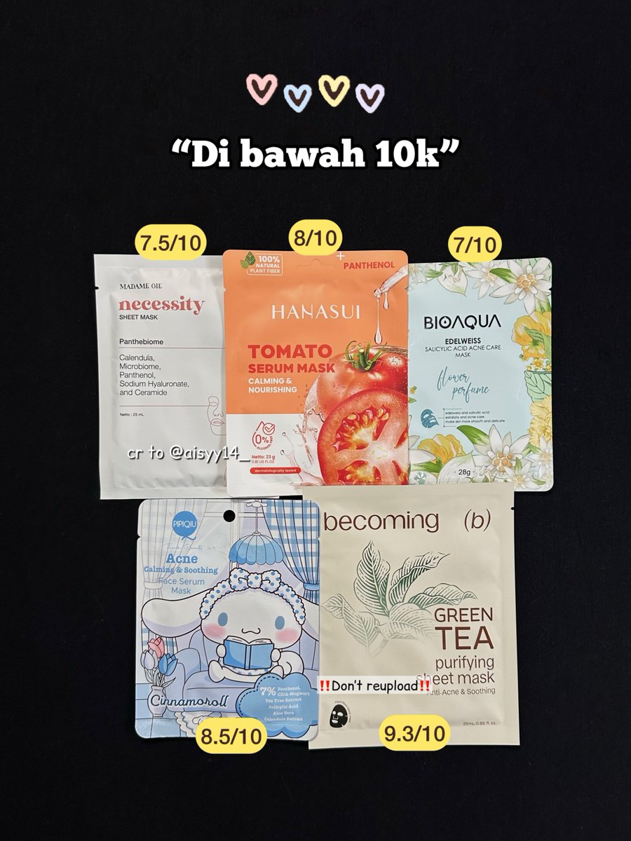 FelixQuertiw's tweet photo. 🚨 “ACNE FIGHTER” Sheet Mask Recommendation. https://t.co/vQgNYZnCIL