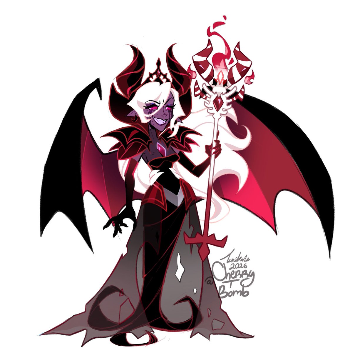 CherryTBomb's tweet photo. Dark Enchantress Cookie in my style #cookierun https://t.co/MTK5LoQFuT