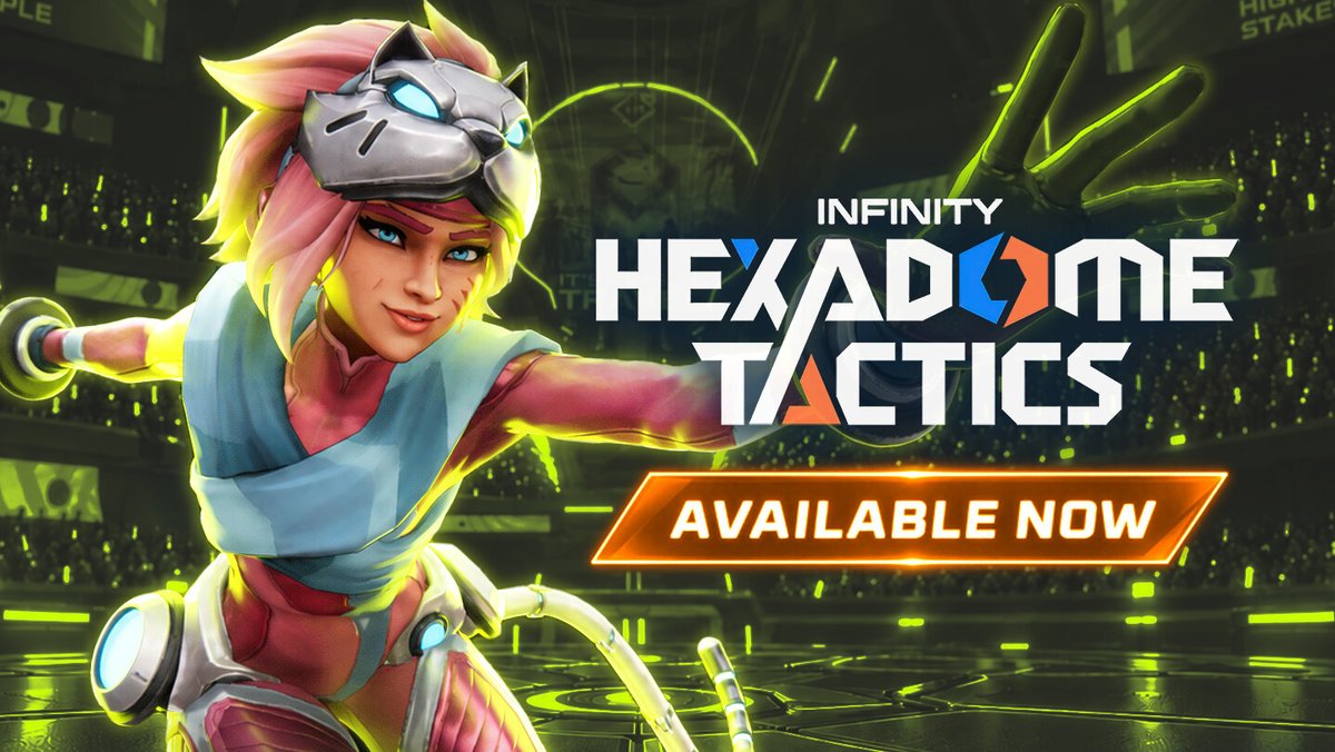 InfinityTheGame's tweet photo. “There aren’t too many games out there that can mix a handful of genres and come out the other end with something entertaining. Thankfully, Infinity: HexaDome Tactics is one of those games.” 
Hexadome Tactics is available now! Go and play it at https://t.co/i0IyBMTmyJ https://t.co/eIDUns3tM9