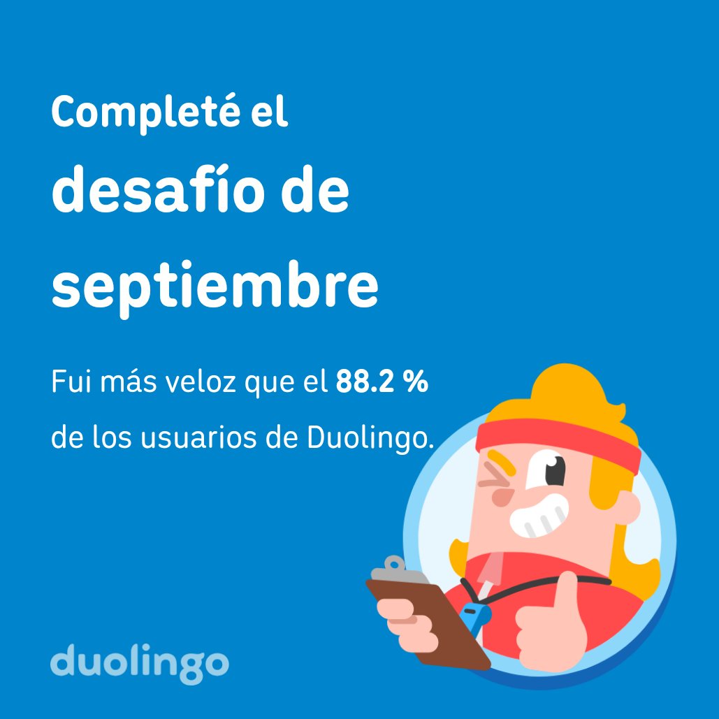 DAlecoziando's tweet photo. Revista Cómic (D.A.S)
      VioleziaGedia 
     S U P E R D U O
¡Completé el desafío de septiembre más rápido que el 88.2 % de los usuarios de Duolingo! https://t.co/p7NzlHeHQ8