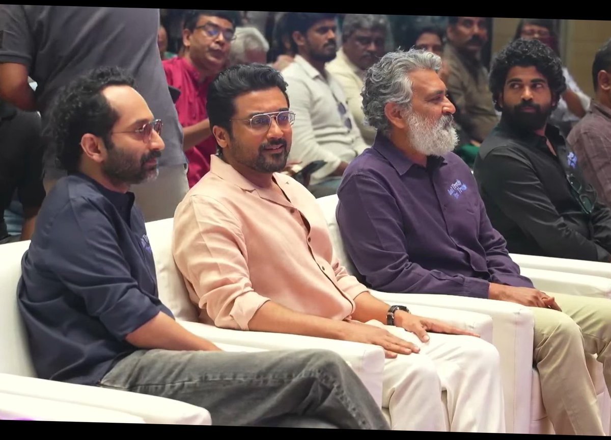 jimmytg619's tweet photo. Suriya, Rajamouli &amp; Fahadh Faasil 💗 
@Suriya_offl  @SuriyaFansClub @Hari_Socialist @inaveenofficial https://t.co/RH7khLZuQU