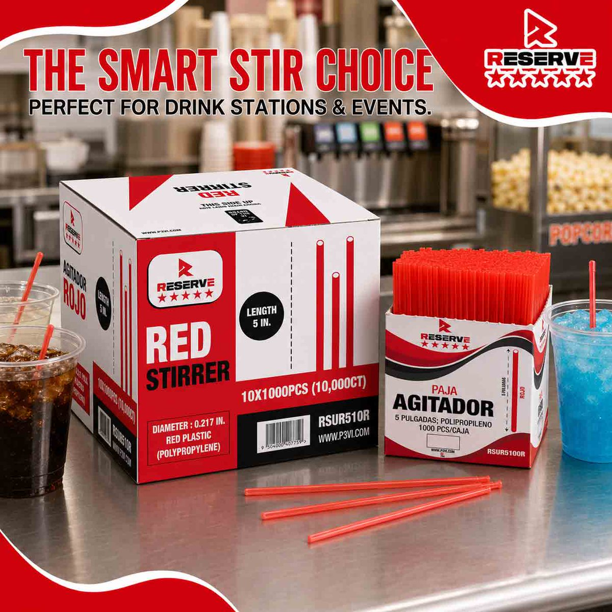 plasticpro3's tweet photo. Reserve 5-inch Red Straw Stirrer 10/1000 — case-ready for BVI bars.

Available now — https://t.co/bRfFTqX3Ls
Call/WhatsApp: +1 284 442 3331 | +1 284 542 3331
P3 — Great Products. Better Service.
#Reserve #P3VI https://t.co/7eHDJGD4L3