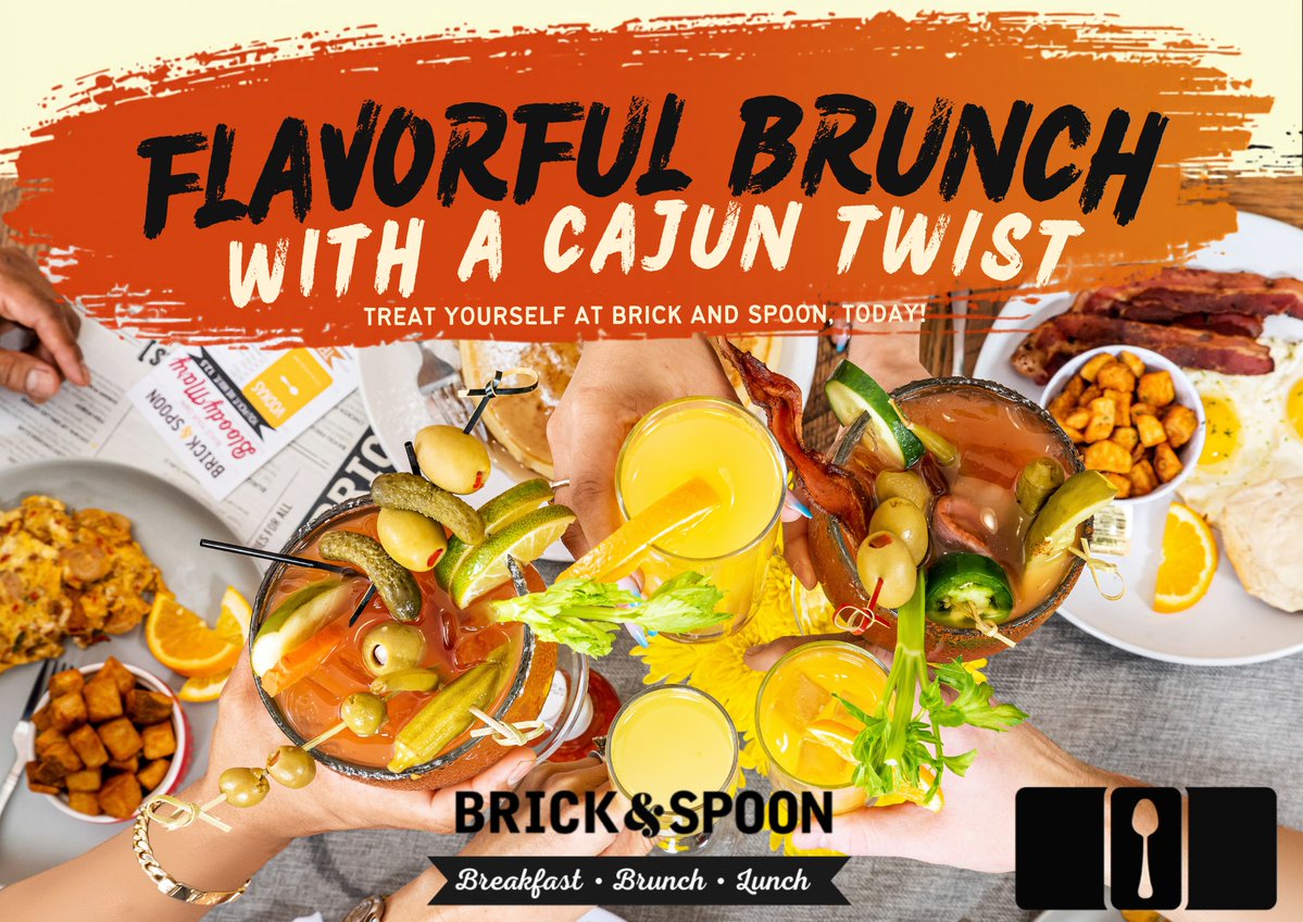 BrickAndSpoonMS's tweet photo. A little Cajun, a lot of flavor. 🔥

Brunch is better when it comes with bold flavors, Southern comfort and a Cajun twist. Stop by Brick &amp; Spoon and dig in! 🍳🥂
#brickandspoontupelo https://t.co/0p074cFD4a