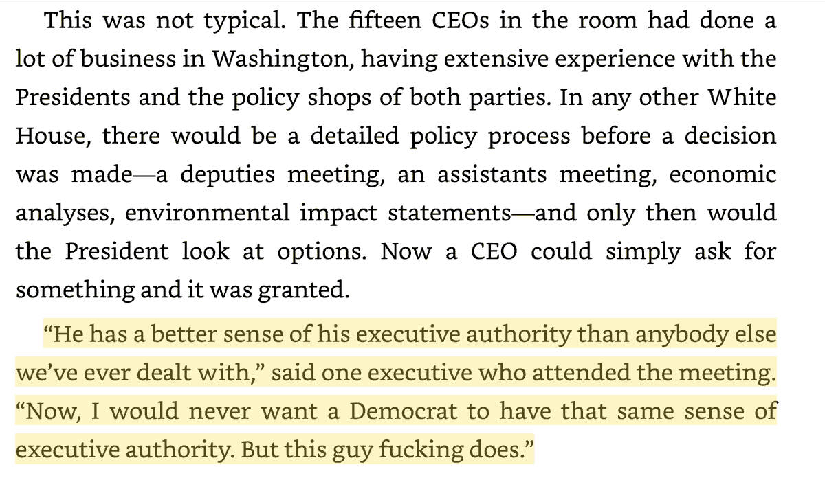 MattZeitlin's tweet photo. interesting quote from a fossil fuel executive reflecting on his meetings with trump (regime change) https://t.co/L9uiGhGYNL