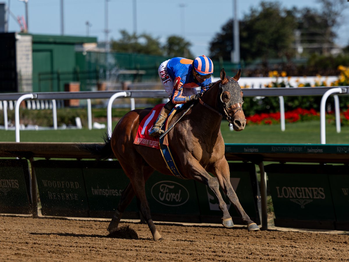 agentes305's tweet photo. PLUTARCH 
(3yoC Into Mischief @spendthriftfarm  )

Winner: Bourbon Flight Stakes
09-26-2026 - Churchill Downs
106 Beyer Speed Figure 

J: @jockeyfarrieta  
T: Bob Baffert

Photos: @mmae_photos  Agentes 305 https://t.co/5jFKZBv4ZM