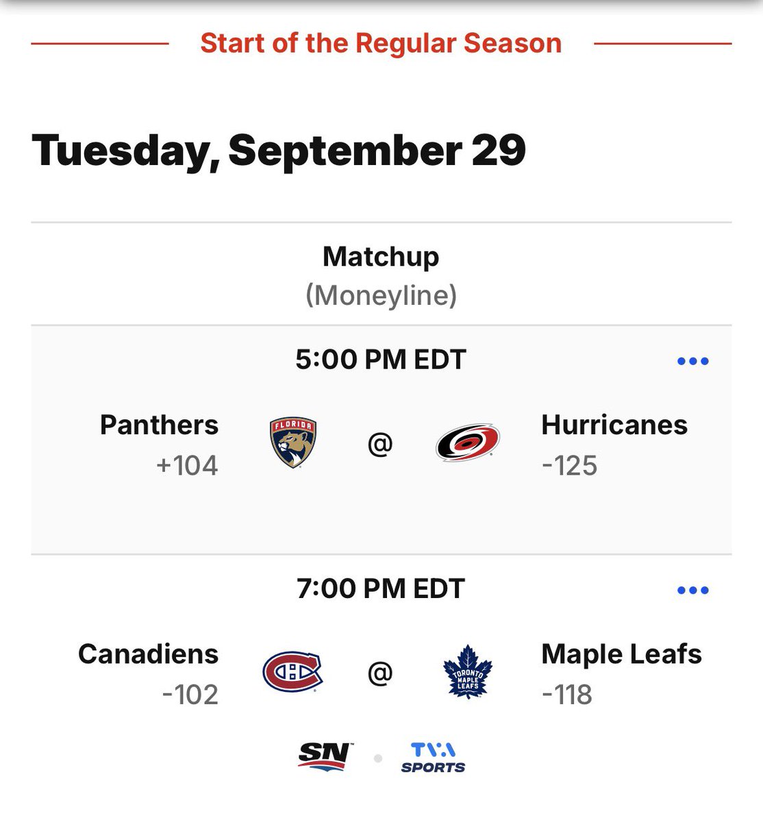 DaCa_like's tweet photo. 朗報
おそらく人生最初で最後のNHL観戦がToronto vs Montrealの開幕戦ダービーで確定🏒

悲報
↑の試合が9/29 7pm開始なので8pm開始のBOSのWCS Game1がリアタイできないことも確定😇

こーなったらとりあえずNHL楽しんで、BOSに勝っといてもらうしかない
頼んだよ🔥🔥
#NHL #MLB #bostonredsox https://t.co/ac2648lB5B
