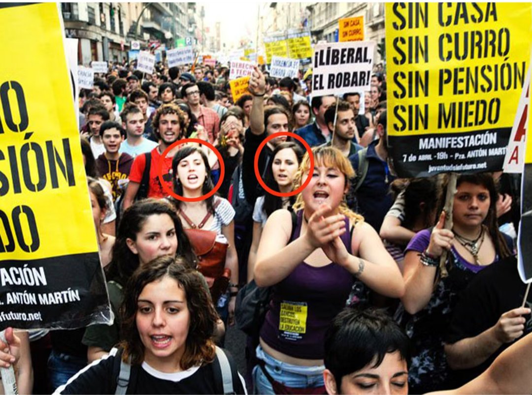 QFueso's tweet photo. En la puerta del Sol se están montando un nuevo 15M como en el de 2011. 
Y resulta que los que lo promovieron estuvieron sentados en el consejo de Ministros y llevan 8 años gobernando.

Entonces, están protestando contra sí mismos❓

Alguien puede superar esto❓ https://t.co/8WBaGh7Dfe
