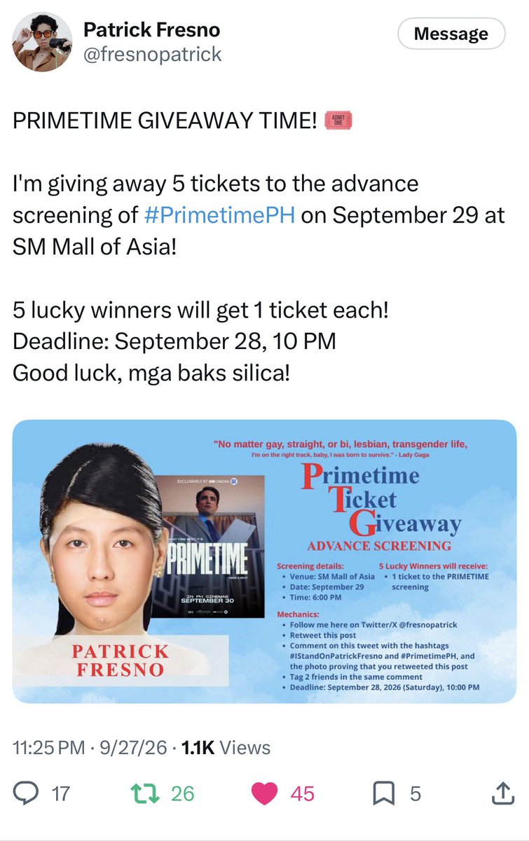 discocleopatra's tweet photo. @fresnopatrick #IStandOnPatrickFresno (no matter what at wala kayonh magagawa fans lang kayo ni ano hahaha) #PrimetimePH
@potieaustria_ @DrewBerrymore11 https://t.co/C6xEmLO3Rj