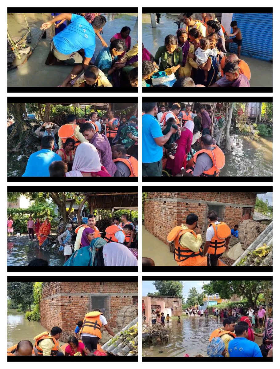 compac26's tweet photo. सेनानायक निहारिका शर्मा (IPS) के कुशल नेतृत्व में #26bn_pac गोरखपुर के बी दल (बाढ़ राहत दल) द्वारा जनपद महराजगंज के  बाढ़ प्रभावित क्षेत्रों में आज दिनांक 27/09/2026 तक कुल 117 व्यक्तियों का रेस्क्यू कर उन्हें सकुशल सुरक्षित स्थान पर पहुंचाया गया।
@Uppolice @Dgpacup https://t.co/n5rpKap5yH