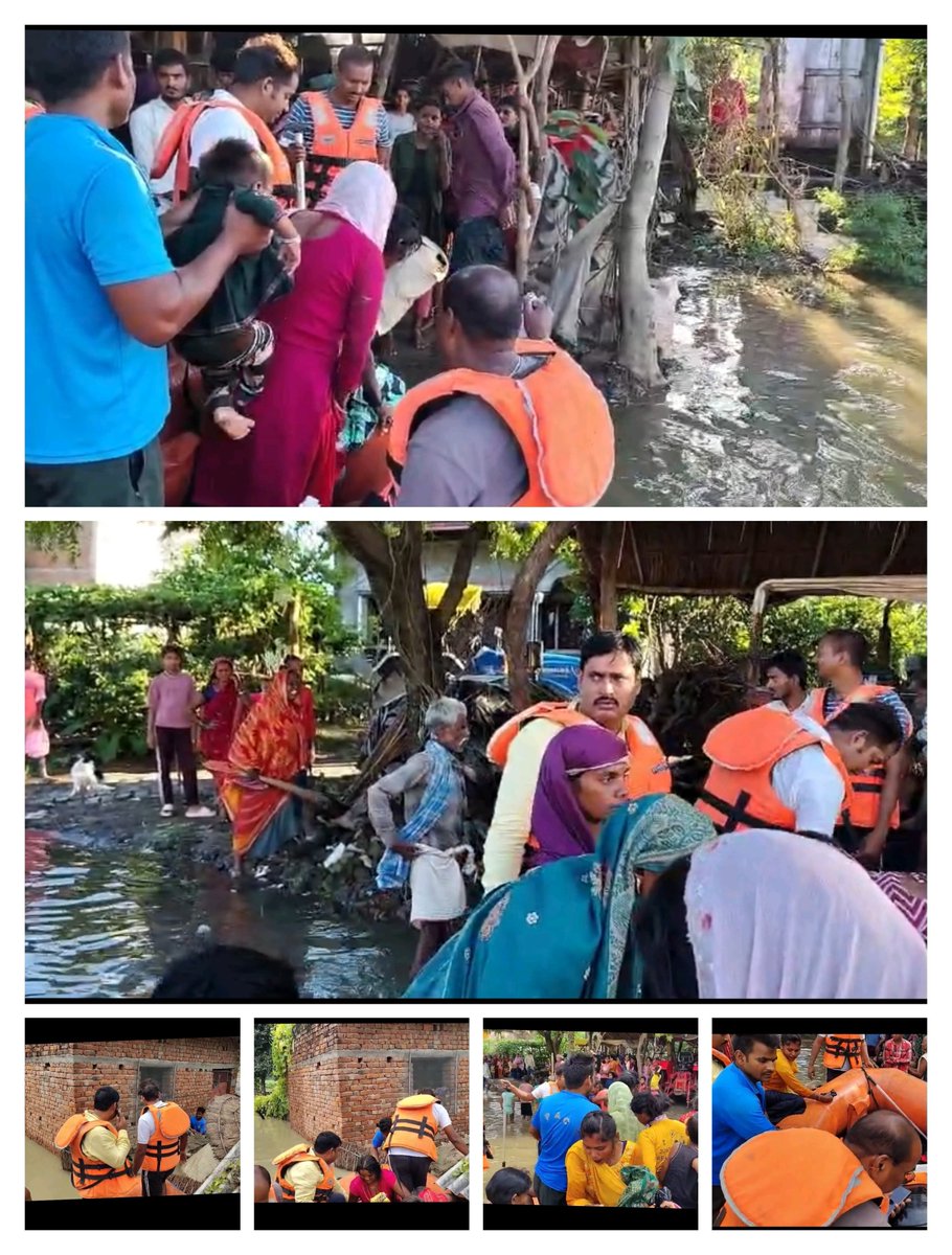 compac26's tweet photo. सेनानायक निहारिका शर्मा (IPS) के कुशल नेतृत्व में #26bn_pac गोरखपुर के बी दल (बाढ़ राहत दल) द्वारा जनपद महराजगंज के  बाढ़ प्रभावित क्षेत्रों में आज दिनांक 27/09/2026 तक कुल 117 व्यक्तियों का रेस्क्यू कर उन्हें सकुशल सुरक्षित स्थान पर पहुंचाया गया।
@Uppolice @Dgpacup https://t.co/n5rpKap5yH