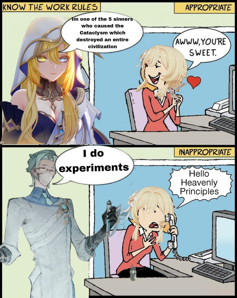 teyvattabloid's tweet photo. I like them both 😅 but Dottore is a little less likable 

Credit - u/Straight_Ad_5311 ( r/Agenda_Impact )

#Genshinlmpact #Genshin #GenshinMemes https://t.co/RH6pkyi2DM