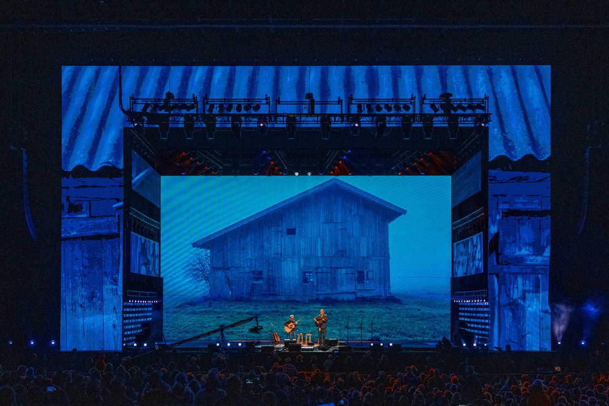 davematthewsbnd's tweet photo. Dave Matthews &amp; Tim Reynolds yesterday at @FarmAid 2026. https://t.co/oEQuoeLtOd