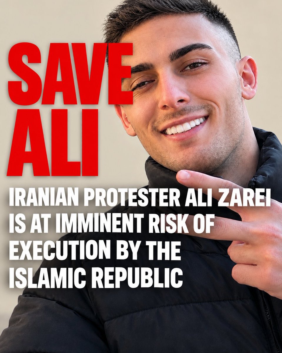 FShokrolla65082's tweet photo. 🚨#Ali_Zarei is in imminent danger of execution.🆘️
Raise your voice. Share his name. Demand urgent action before it is too late.
#LastBreath
#IslamicRepublicHangs https://t.co/zXxd1GlN4y
