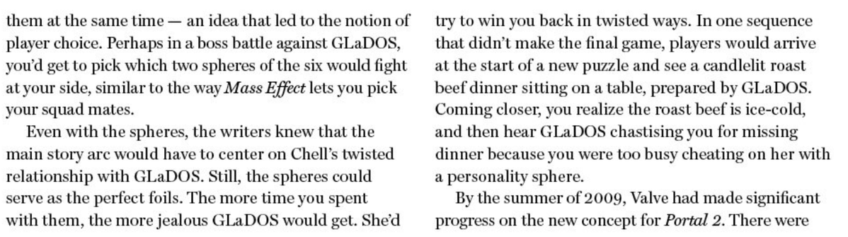 FactsABPortal's tweet photo. Seriously, while I don't take issue with people having different interpretations, I can't really buy into this reading after seeing the developers constantly talk about how they coded GLaDOS and Chell to be ex's https://t.co/Nu8zDJEVLs