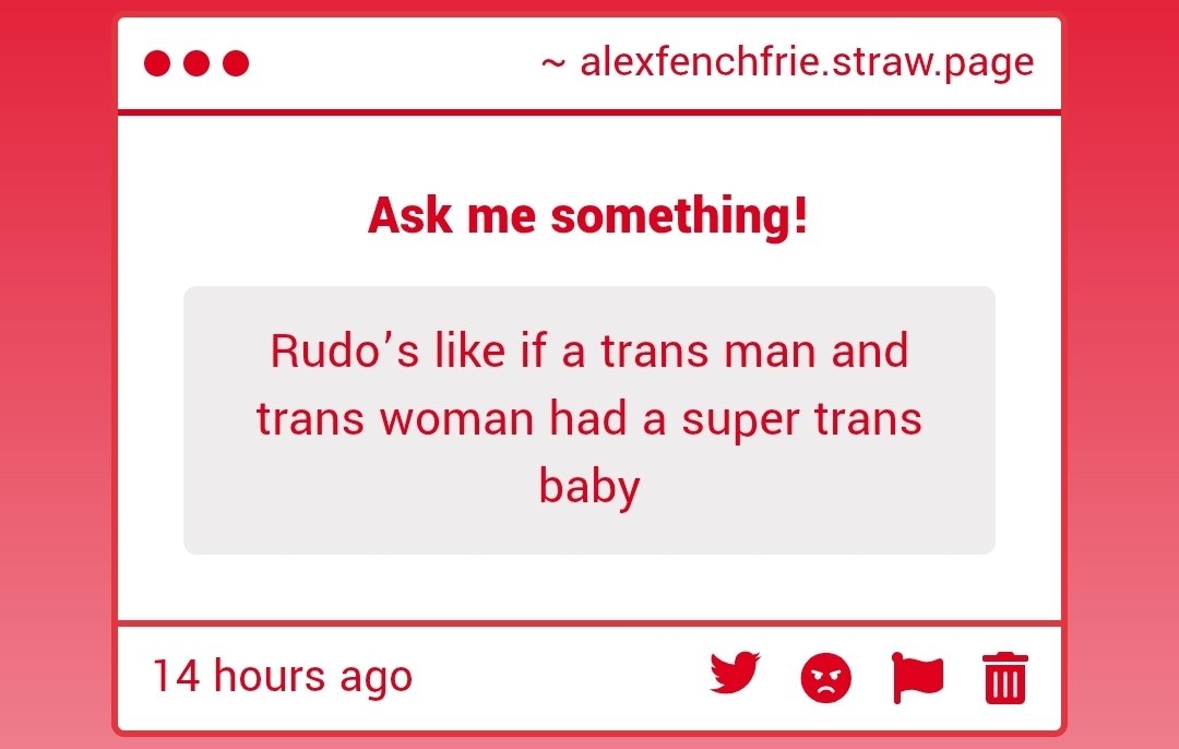 fenchfrie_twt's tweet photo. Super trangender baby rudo. Gender blob creature rudo https://t.co/kZieFLEybz