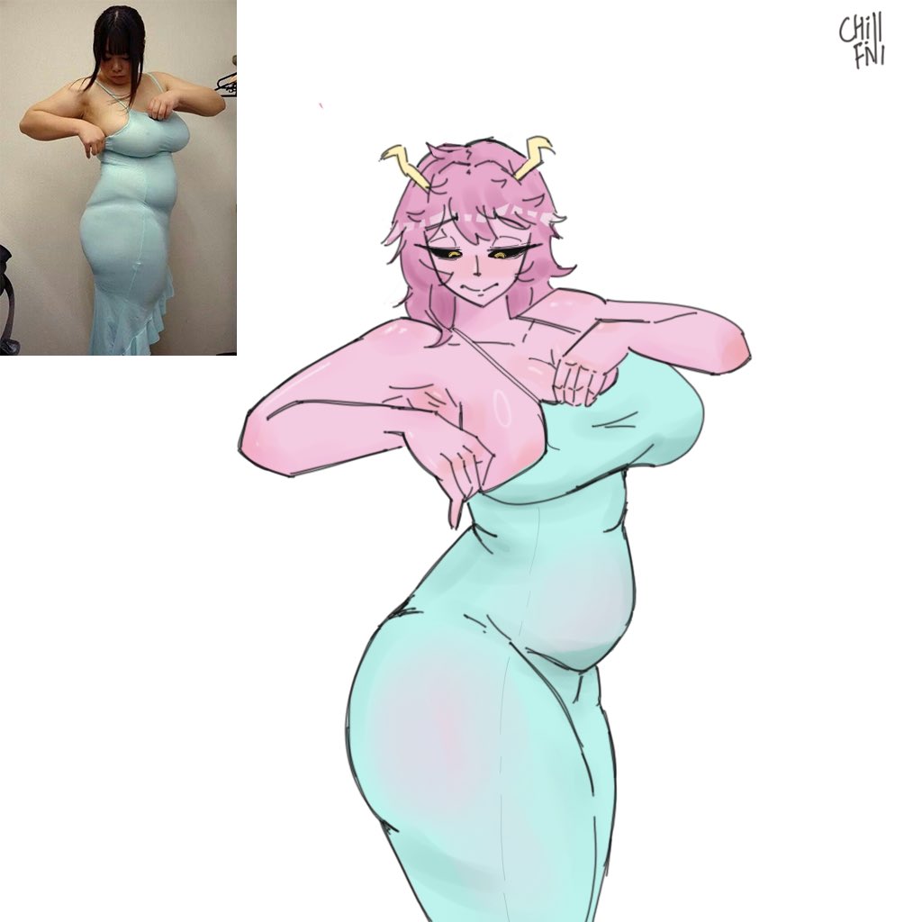 chill_N_fill's tweet photo. Chubby Mina  

#MHA #MyHeroAcademia #MinaAshido #fanart https://t.co/9OK523Oqsf