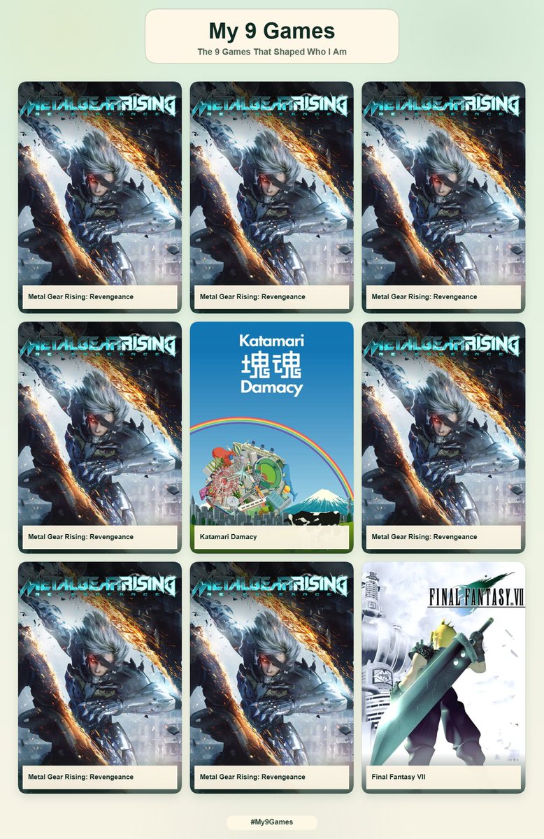 ResenasCortas's tweet photo. Estos son mis 9 juegos. https://t.co/bbZlgFwuze