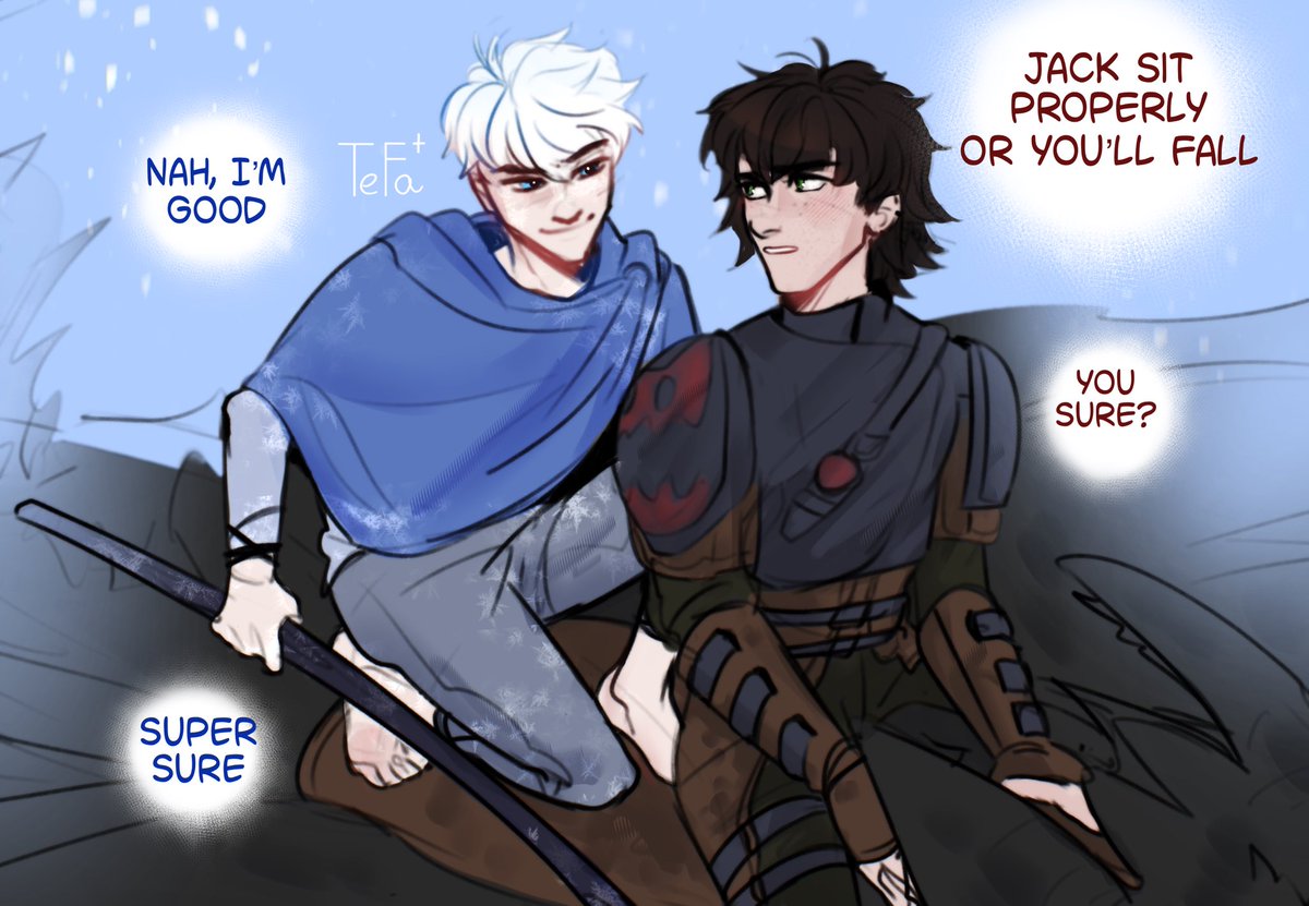 tefa_art_'s tweet photo. Hiccup has a heart attack every day since he met Jack 🥲 
#hijack #frostcup  #jackfrost #hiccup https://t.co/mYF53AeBEs
