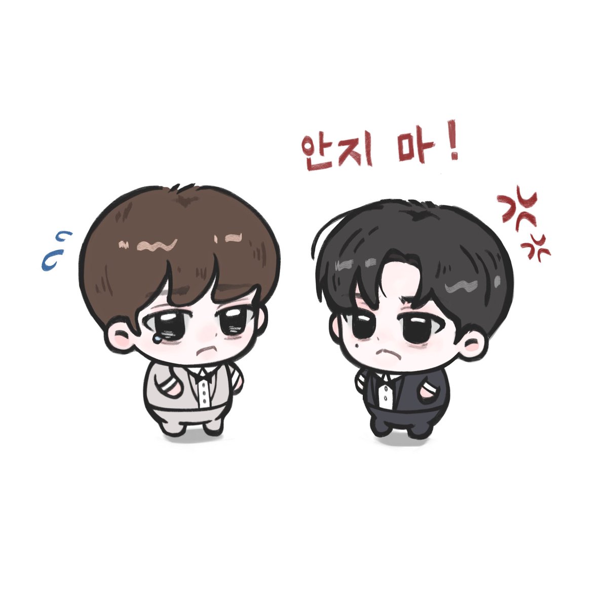 mogu404's tweet photo. 不准抱我！

#포핸즈 #비오정요 #강비오 #최정요 https://t.co/tGs6pugQqi