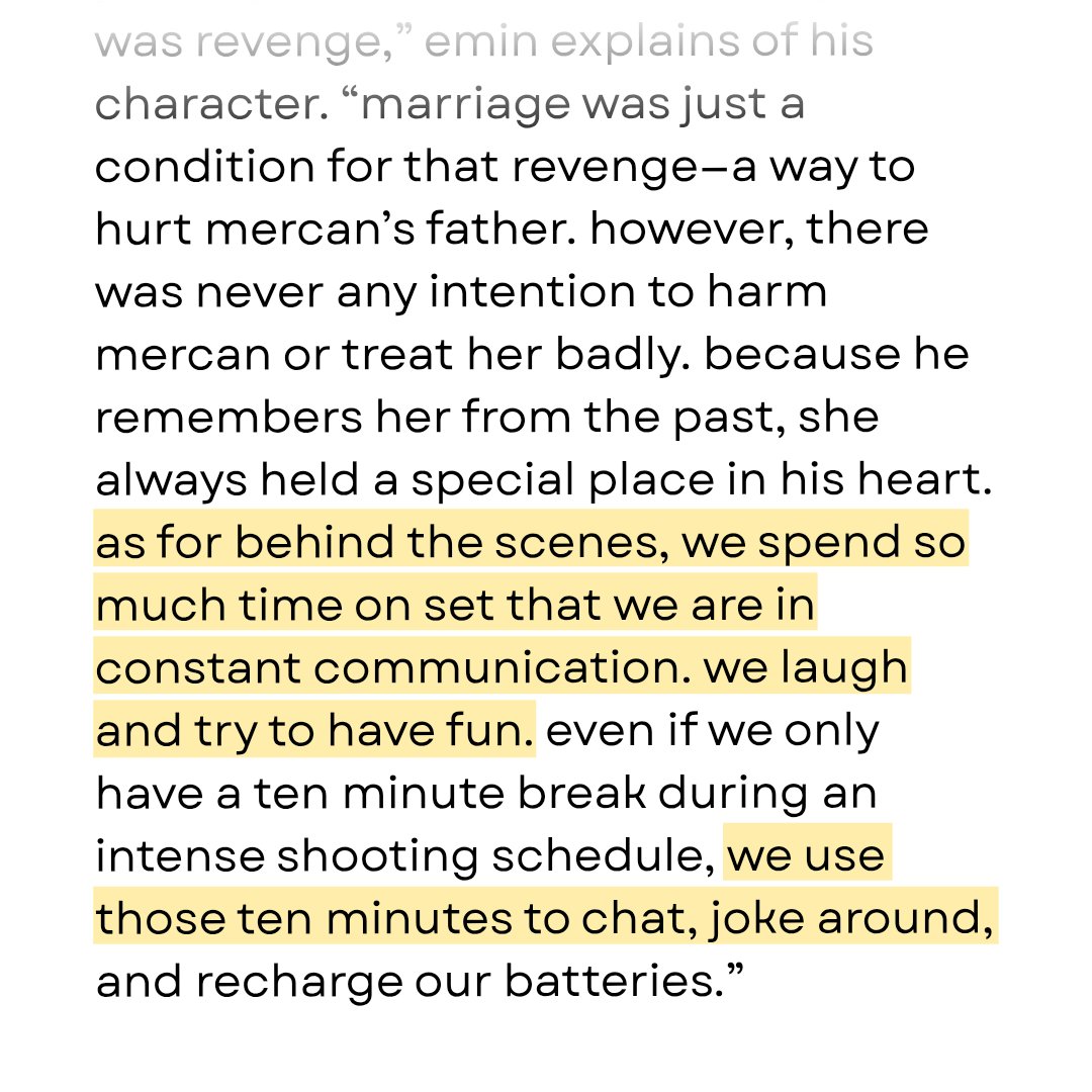 emsudaily's tweet photo. “ateş never intended to hurt mercan.” “but eventually see each other’s wounds and fall in love.” and then both of them talking about how they enjoy their breaks, laughing and having fun with each other. you can tell they’ve found the rhythm 🥹 https://t.co/Fbpxob0zGN