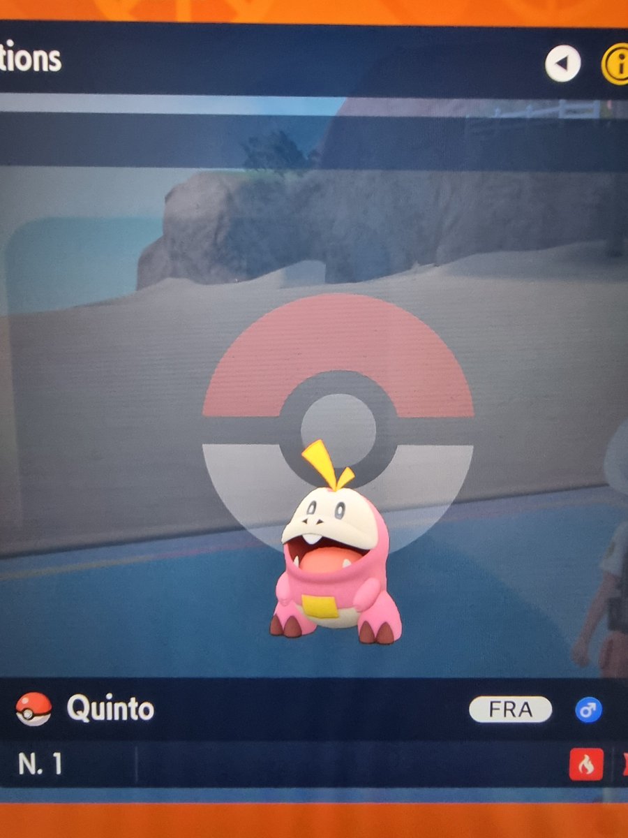 Gypso000's tweet photo. Debut de la nouvelle aventure !
Shinny only nuzlocke sur Pokemon Ecarlate !
(Merci à @verdomio de m'avoir donné l'idee)
Et pour commencer voici Quinto !
Chochodile eu en 5 œufs (oui oui 😭) sur Violet et transféré pour commencer l'aventure. Je ferai sans doutes des updates 😁 https://t.co/W27LlziAKW
