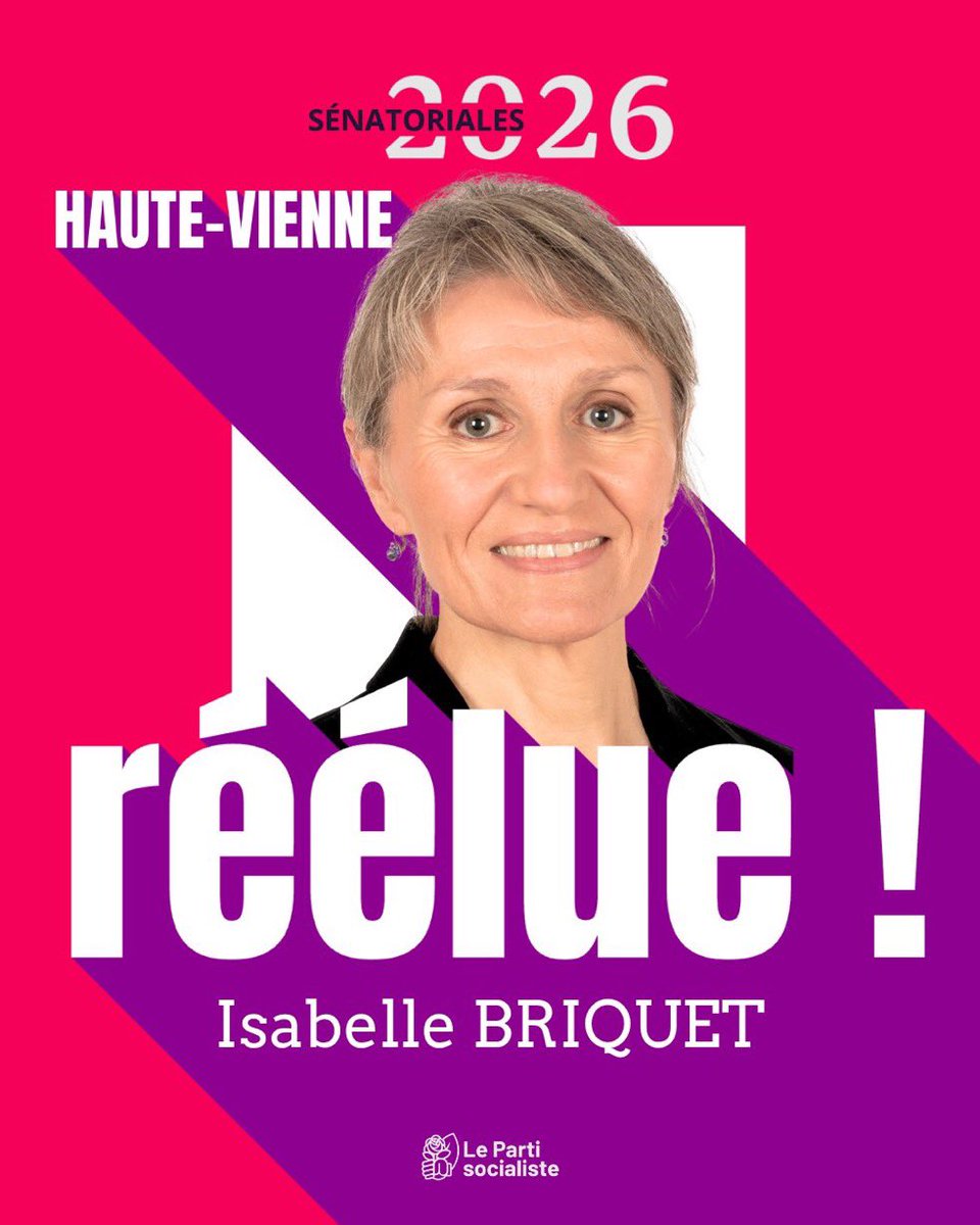 psHauteVienne's tweet photo. Ils sont réélus ! 🌹

Félicitations à Isabelle Briquet et Christian Redon-Sarrazy, réélus sénateurs de la Haute-Vienne !

Merci aux grands électeurs qui leur ont renouvelé leur confiance.

Une belle victoire pour la Haute-Vienne et pour les socialistes ! ✊🌹 https://t.co/4cSeEY5UJ9