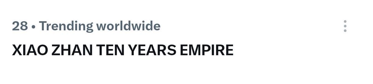 xzmelons's tweet photo. Guys, #XiaoZhan’s debut 10th anniversary is trending worldwide no. 28! Lets gooo! 🔥

XIAO ZHAN TEN YEARS EMPIRE  #XiaoZhan10thDebutYear https://t.co/4IfjJg1xVL