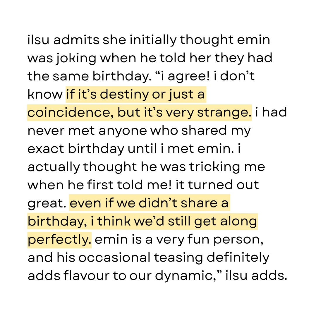 emsudaily's tweet photo. the way they both acknowledge how strange and special their shared birthday is, only to agree that they’d still get along perfectly either way is so wholesome and tells so much about their partnership. ❤️ https://t.co/GMmtVxI9GD